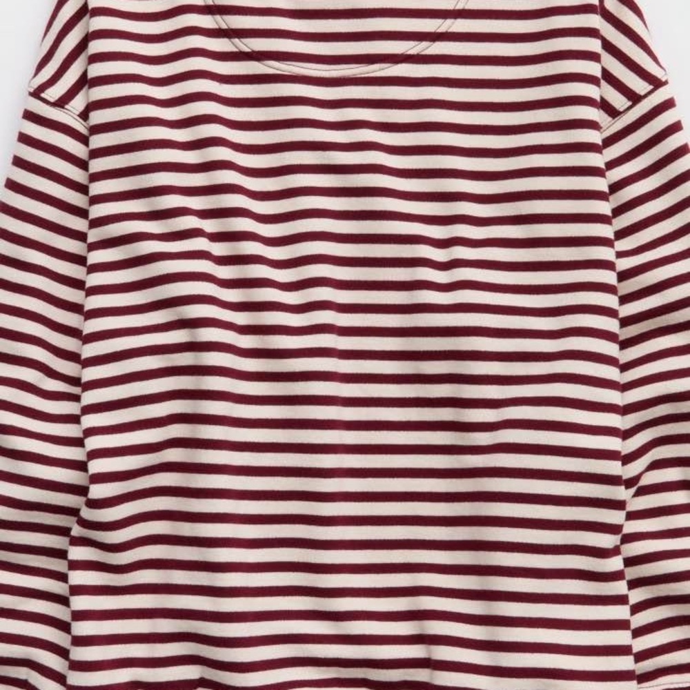 NWT Aerie Burgundy and White Striped Sweater - Picture 4 of 4